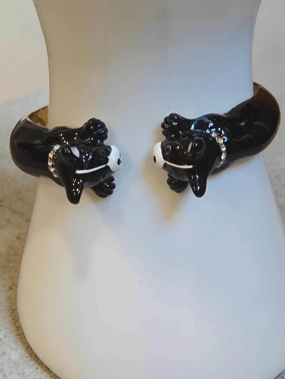 Kate Spade French Bulldog Hinged Cuff Bracelet